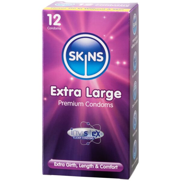 Skins Extra Large Kondomer 12 stk     - Klar