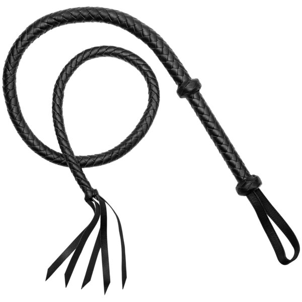 Rimba Tyrepisk i Kunstlæder 155 cm     - Sort