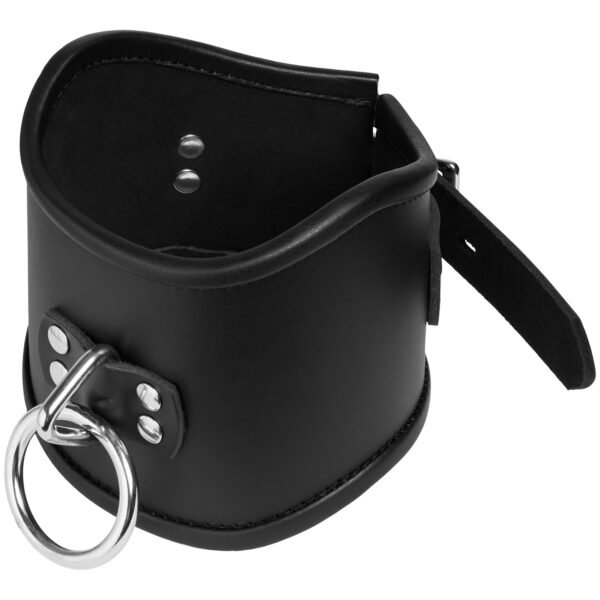 Strict Leather Locking Posture Collar Halsbånd      - Sort - L