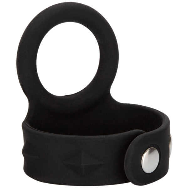 CalExotics Tri-Snap Scrotum Support Penisring      - Sort - M