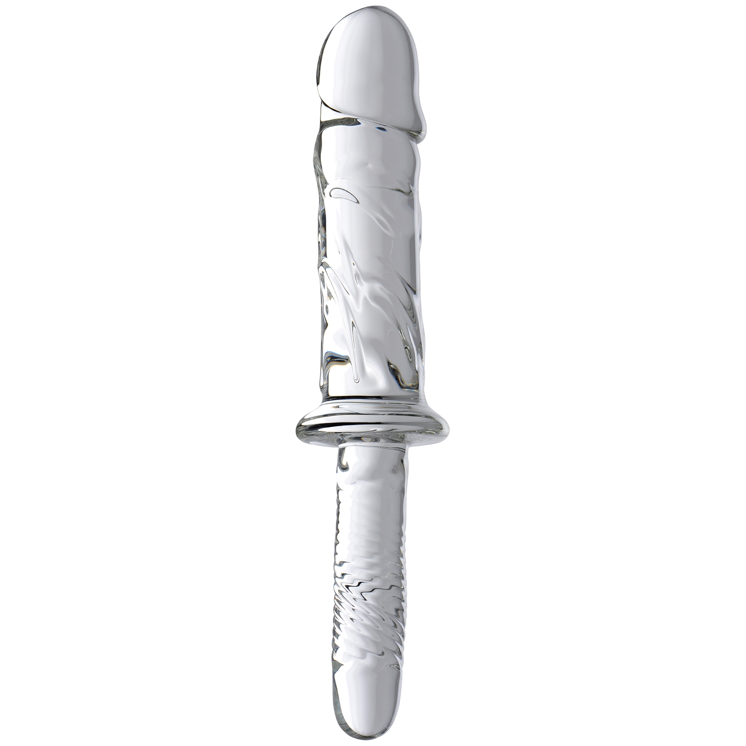 Master Series Brutus Glas Dildo Thruster - Klar