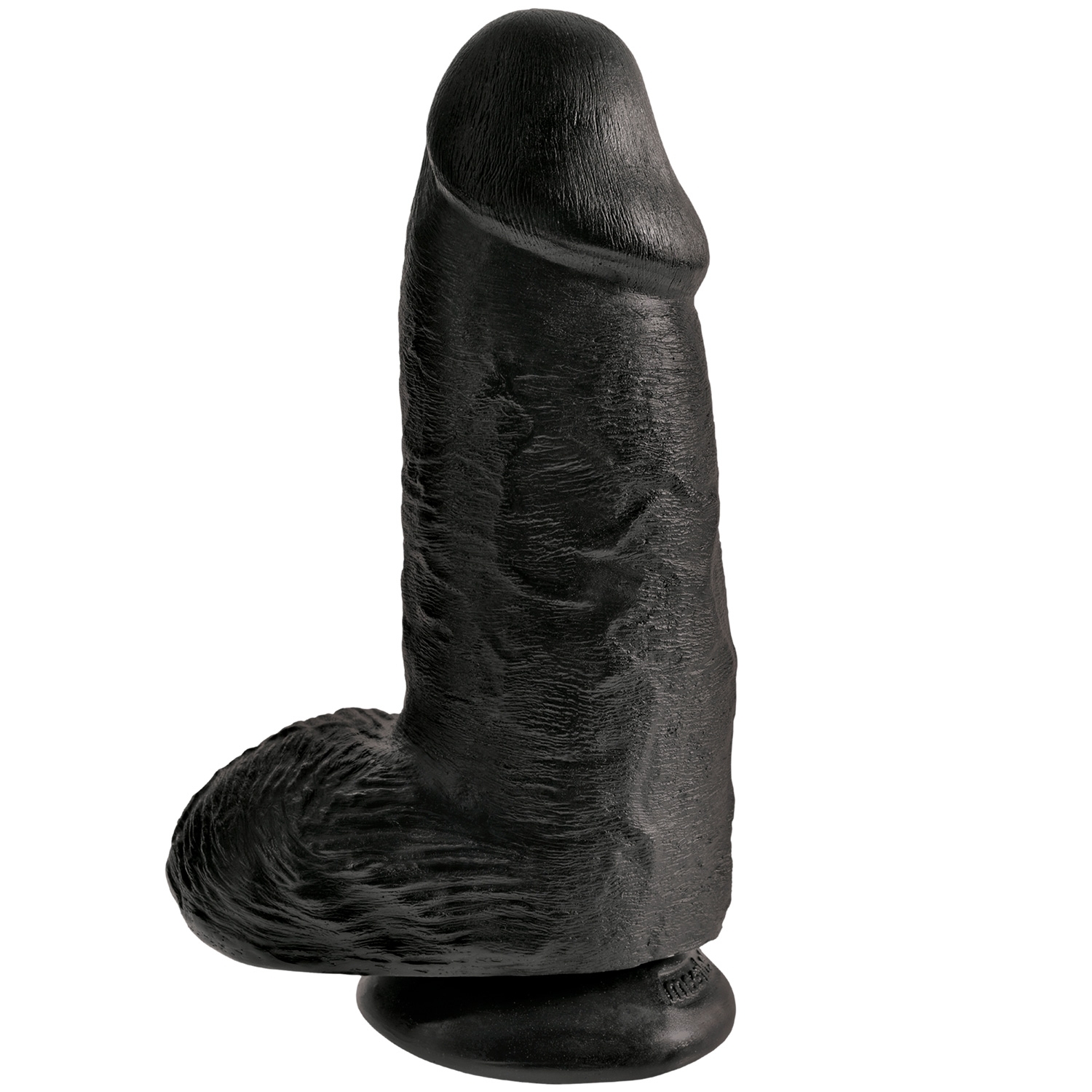 King Cock Chubby Dildo med Kugler 23 cm - Sort