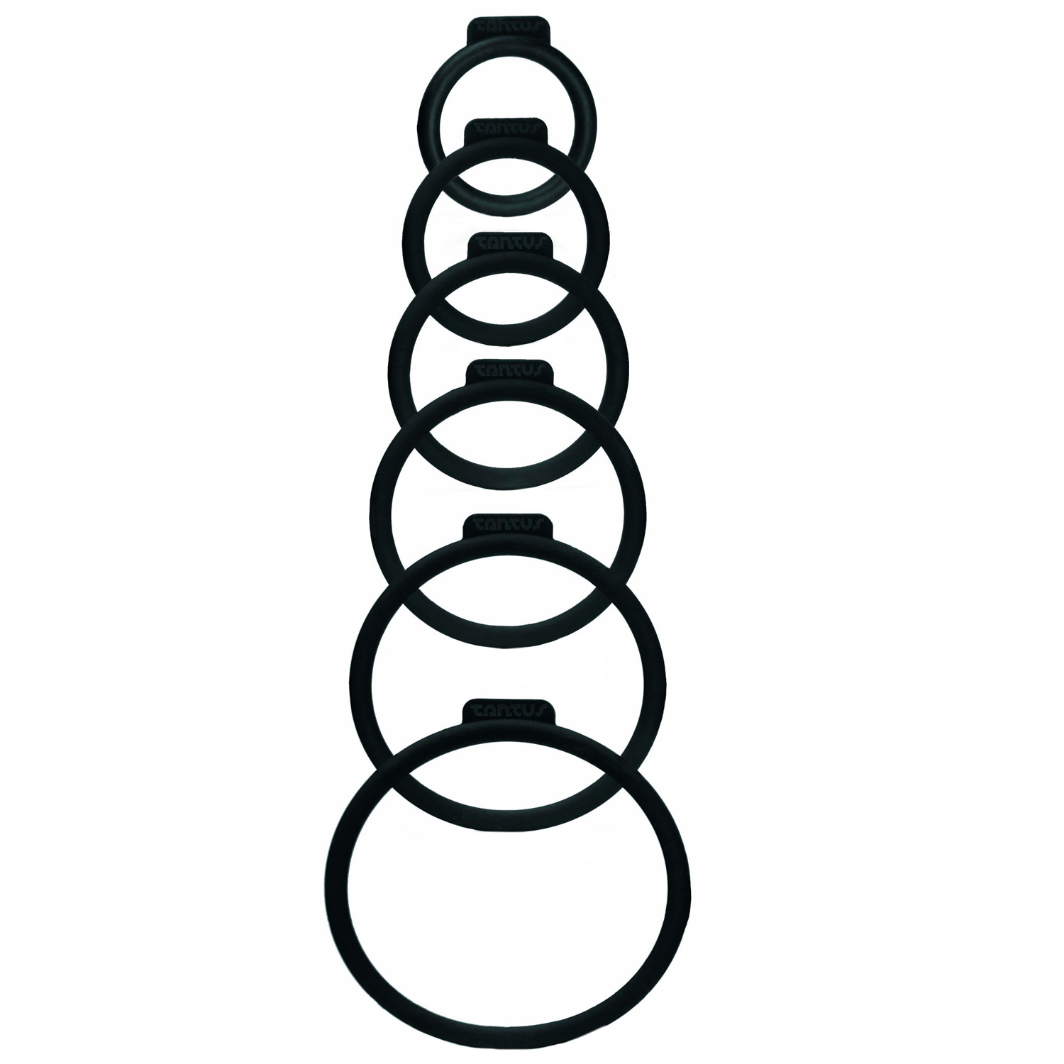 Tantus Silikone O-Ringe 6 stk - Sort