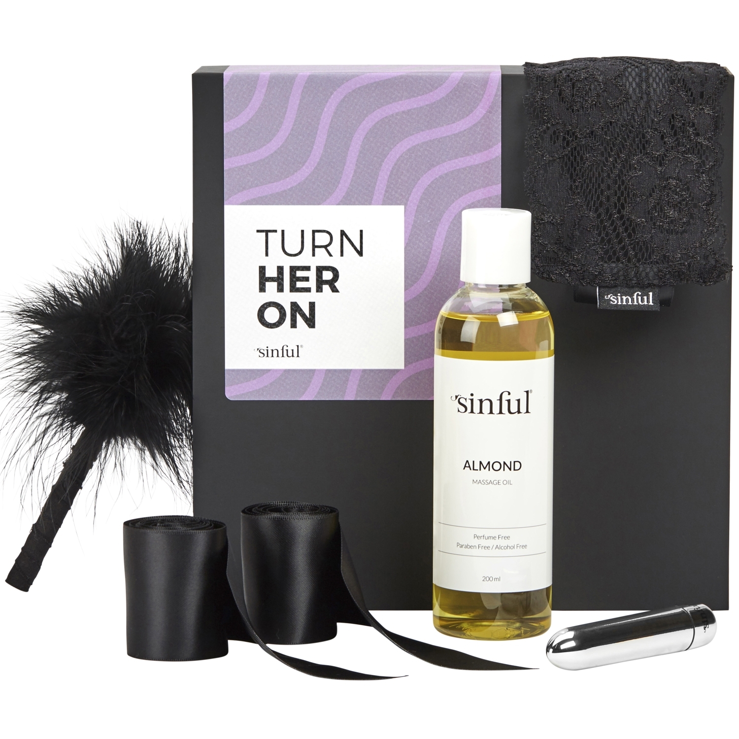 Sinful Turn Her On Sexlegetøj Boks     - Sort