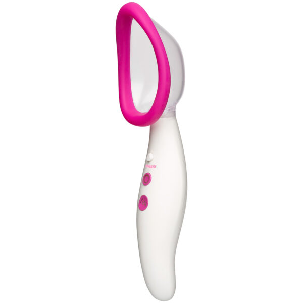Doc Johnson Opladelig og Vibrerende Pussy Pumpe     - Hvid