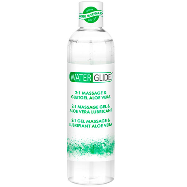 WaterGlide Aloe Vera 2-i-1 Massagegel og Glidecreme 300 ml   - Klar