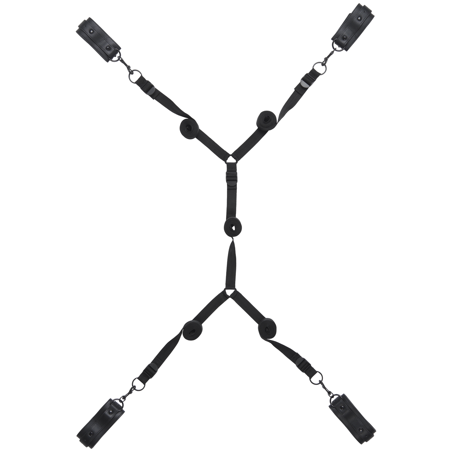 obaie Imiteret Læder Under The Bed Bindesæt til Sengen - Sort