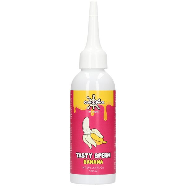 Cum Face Tasty Sperm Væske med Banan Smag 80 ml   - Hvid