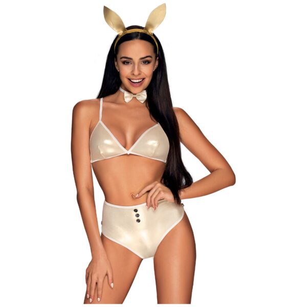 Obsessive Kanin Kostume i Guld      - Guld - L/XL