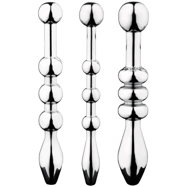 Ouch! Metal Urethra Sounds Plug Sæt     - Sølv