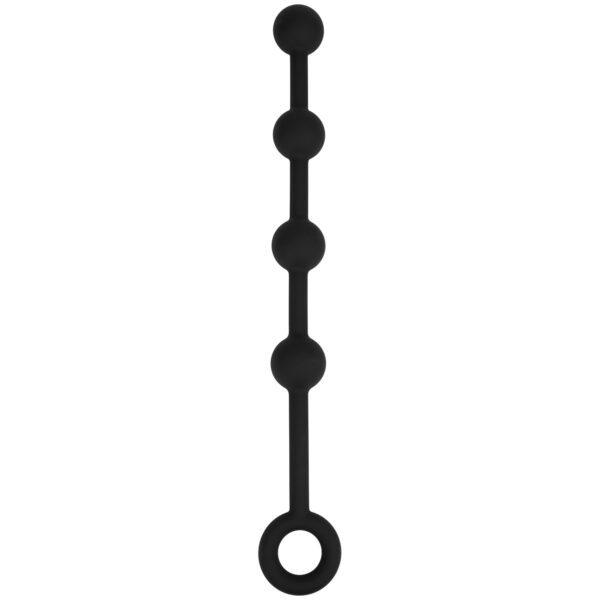 obaie Silikone Analkæde 33 cm      - Sort