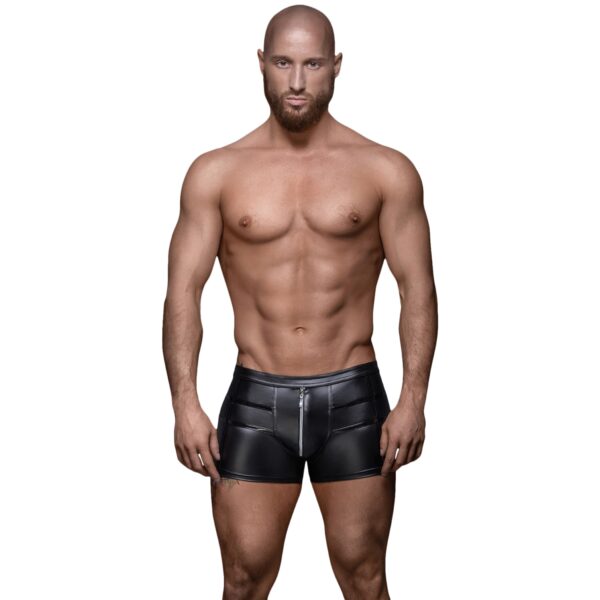 Noir Handmade Boxer Shorts med Lynlås      - Sort - L