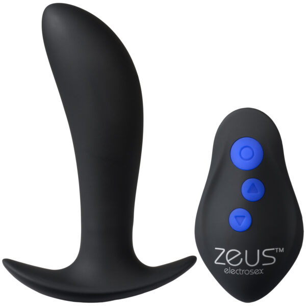 Zeus Pro-Shocker Vibrerende E-Stim Prostata Plug     - Sort