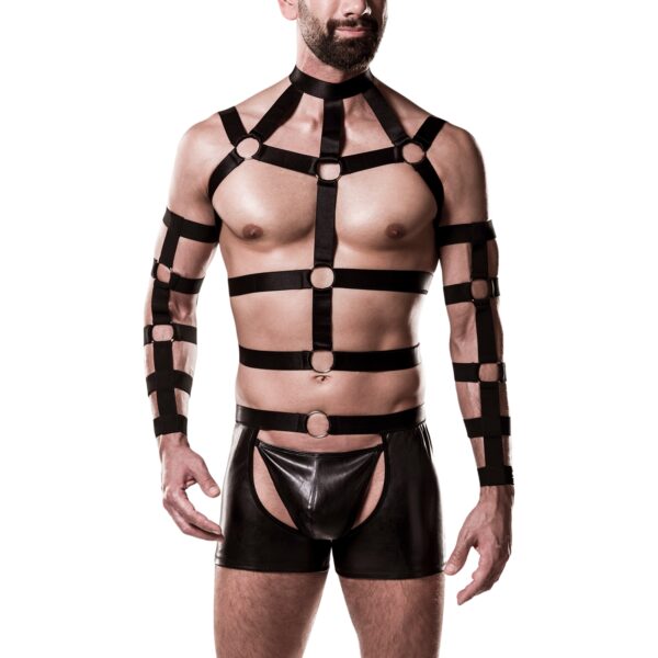Grey Velvet Men Harness        - Sort - 2XL/3XL