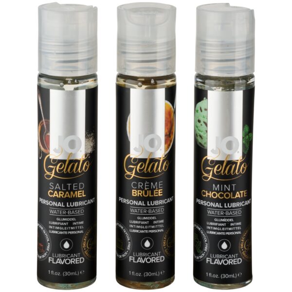 System JO Tri Me Gelato Flavoured Vandbaseret Glidecreme Sæt 3 x 30 ml   - Klar