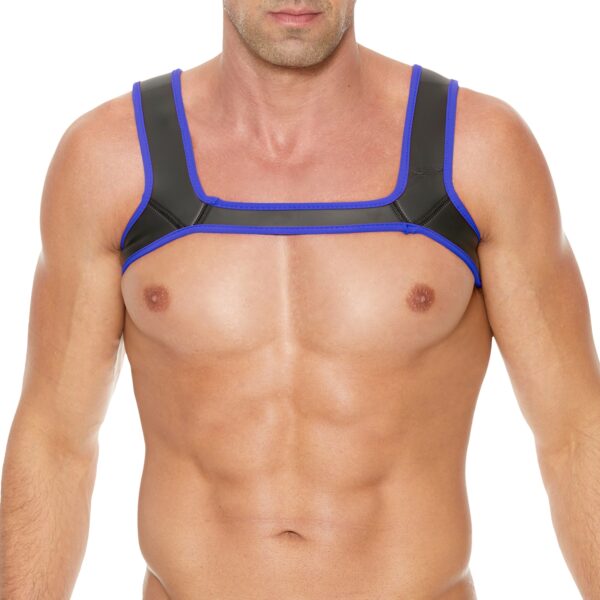 Ouch! Puppy Play Harness Blå      - Sort - S/M
