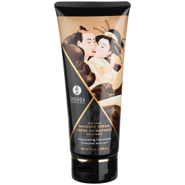 Shunga Massage Cream Intoxicating Chocolate 200 ml    - Brun