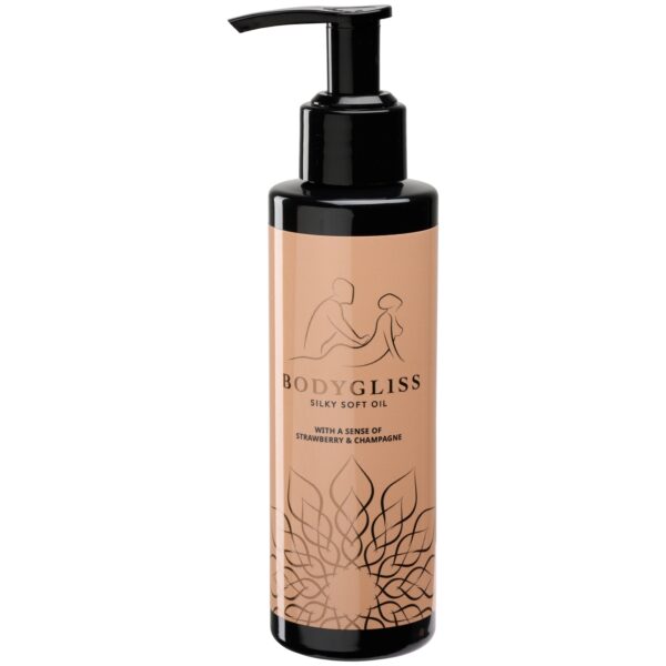 BodyGliss Silky Soft Oil With A Sense of Strawberry And Champagne Massageolie   - Klar