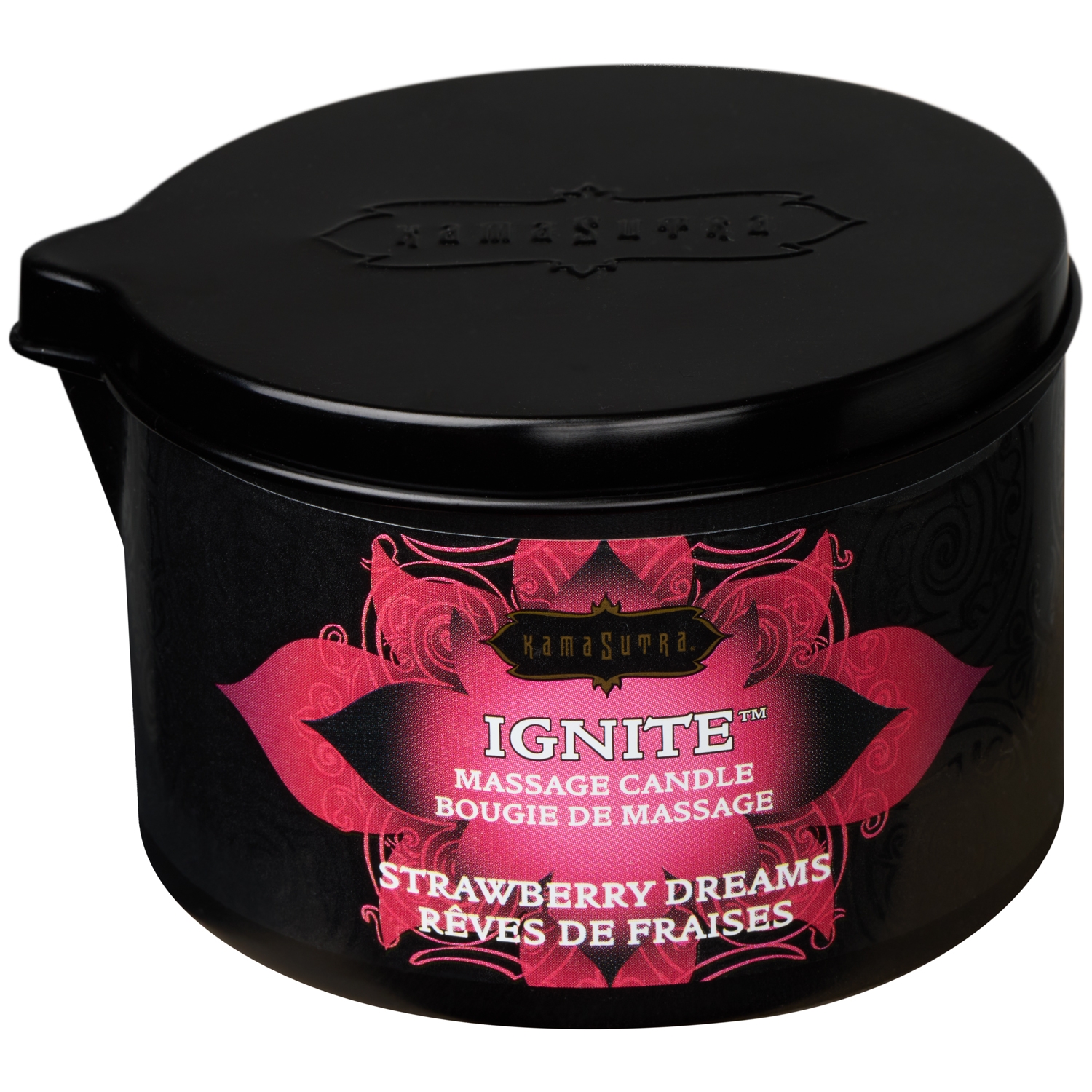 Kama Sutra Ignite Strawberry Dreams Massagelys 170g - Hvid