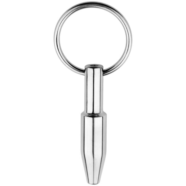 Kiotos Penis Plug i Stål med Hul    - Sølv - XL
