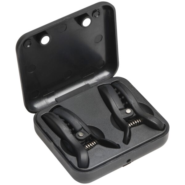 Master Series Dark Grip Vibrerende Brystklemmer      - Sort
