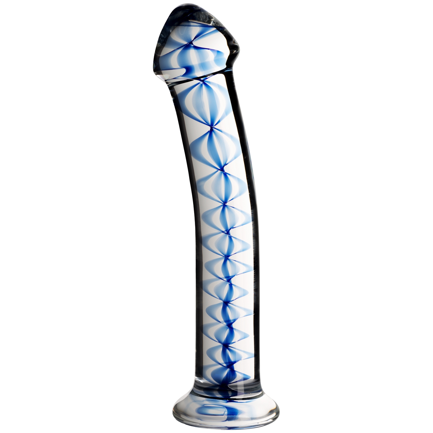 Sinful Swirly Glas Dildo - Blå