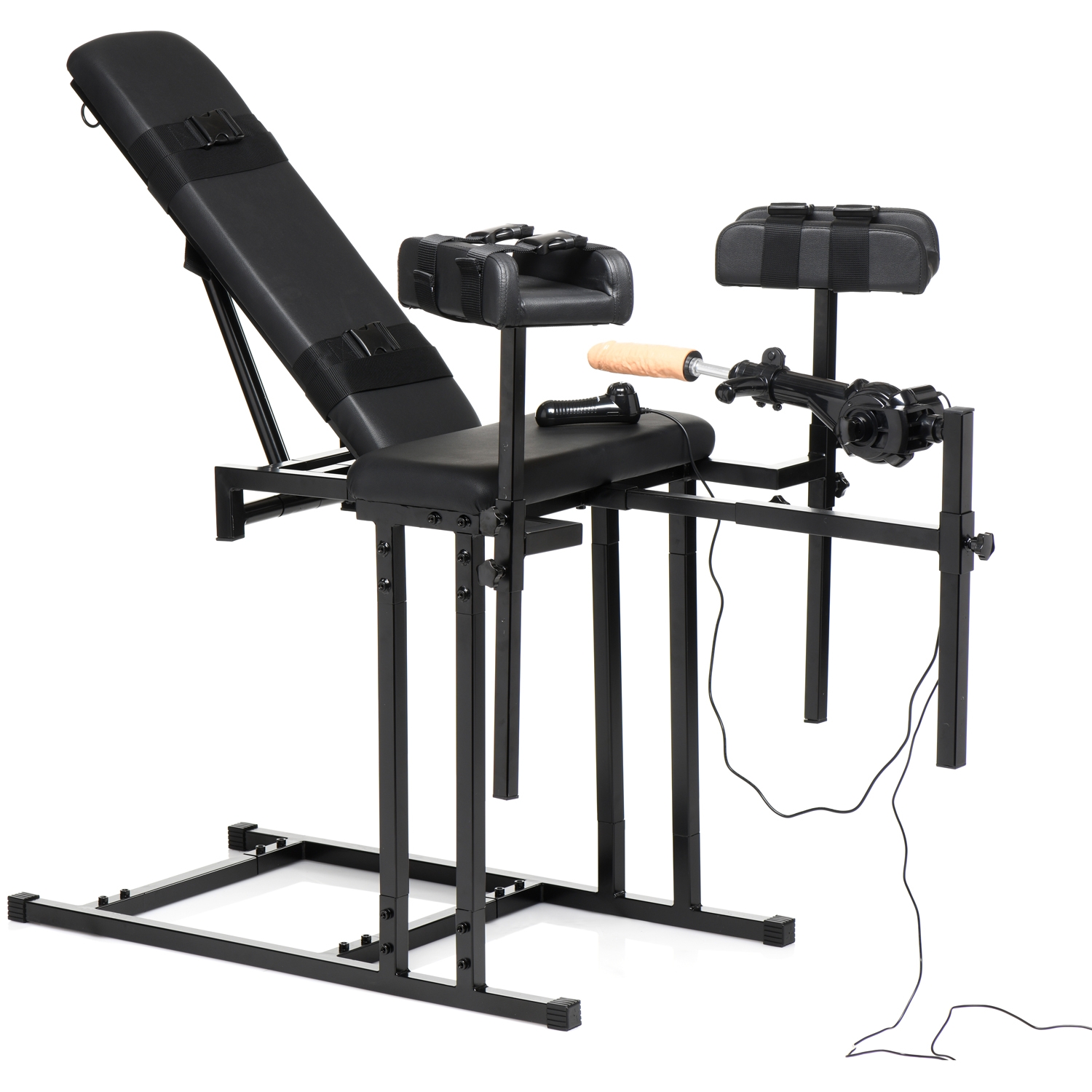 Master Series Ultimate Obedience Stol med Sexmaskine - Sort