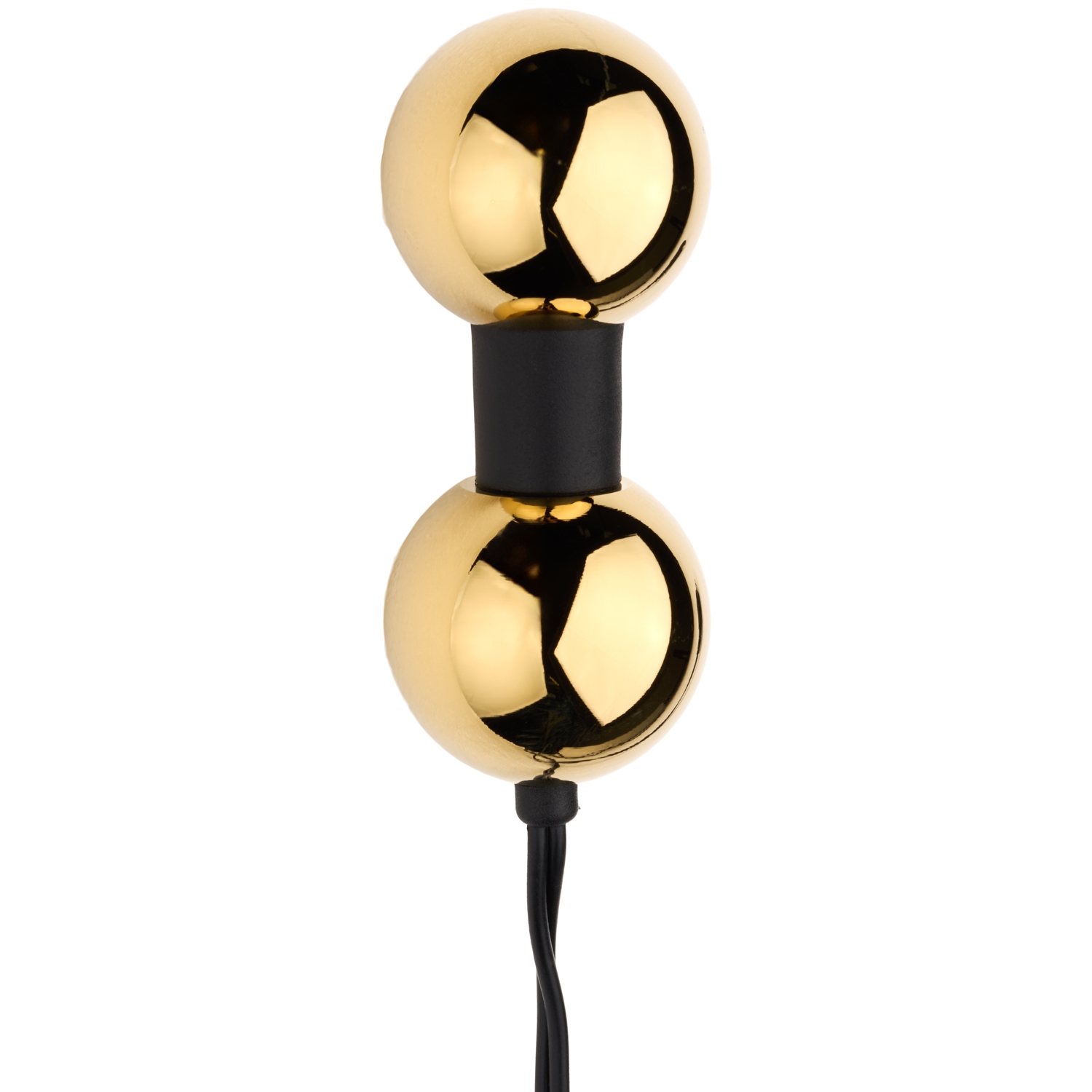 Dungeon Lab DG-Lab Bi-Polar Anal Dobbelt Kugle Electrode Guld - Guld