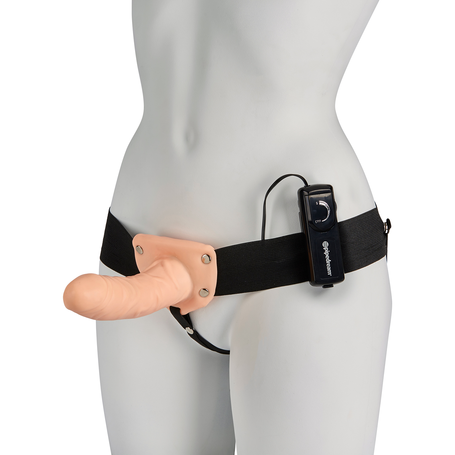 Fetish Fantasy Hollow Strap-on Vibrator 15 cm - Nude