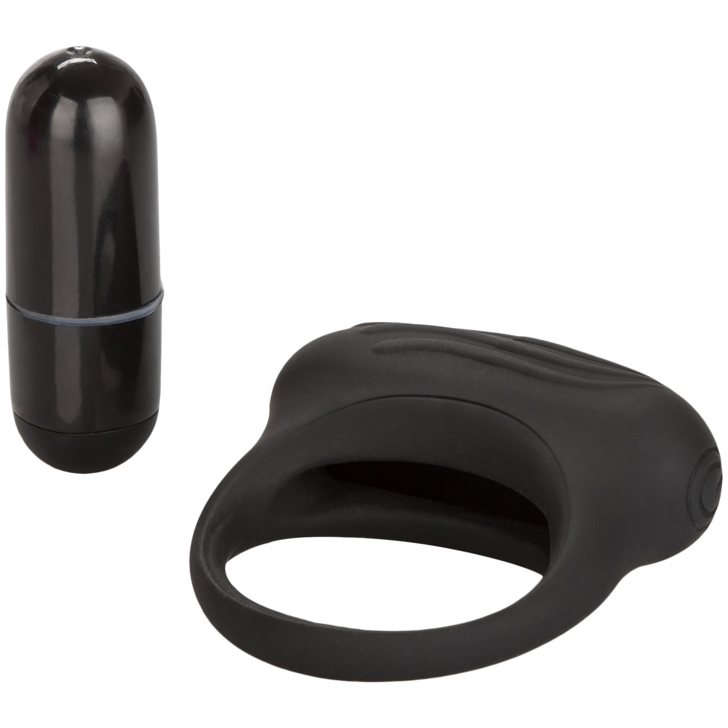 CalExotics Silicone Lovers Arouser Penisring Med Vibrator    - Sort