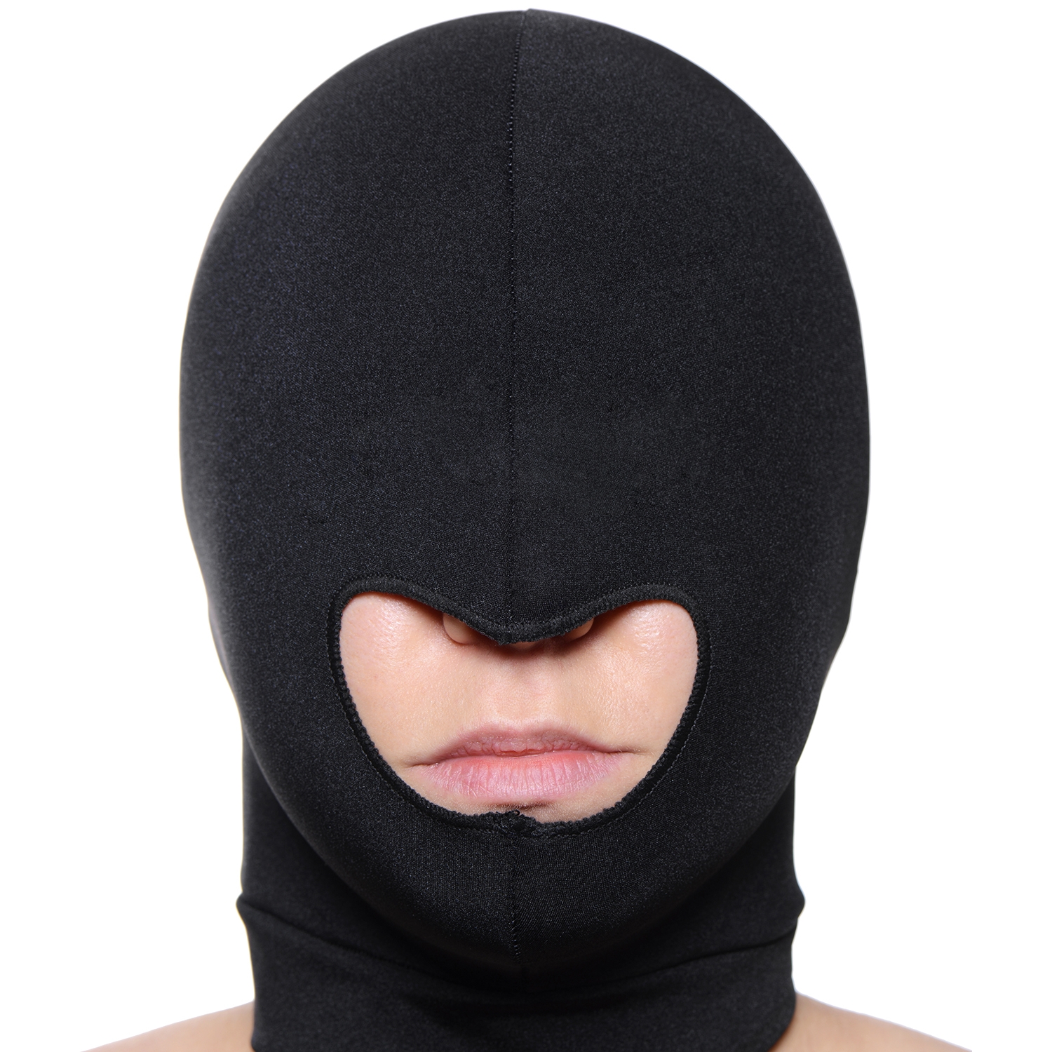 Master Series Blow Hole Spandex Maske - Sort - One Size