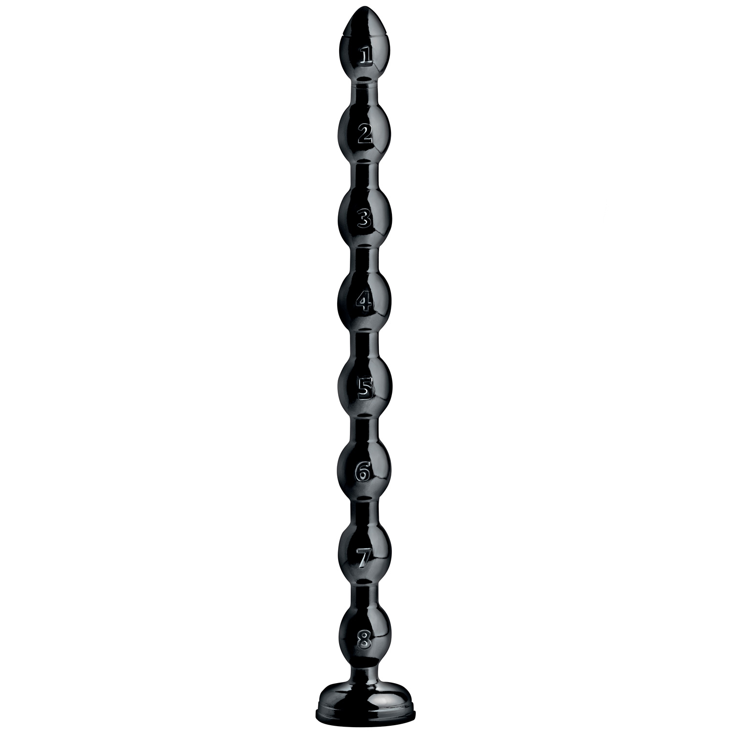 Hosed Snake Anal Kæde med Tal Small 49 cm - Sort