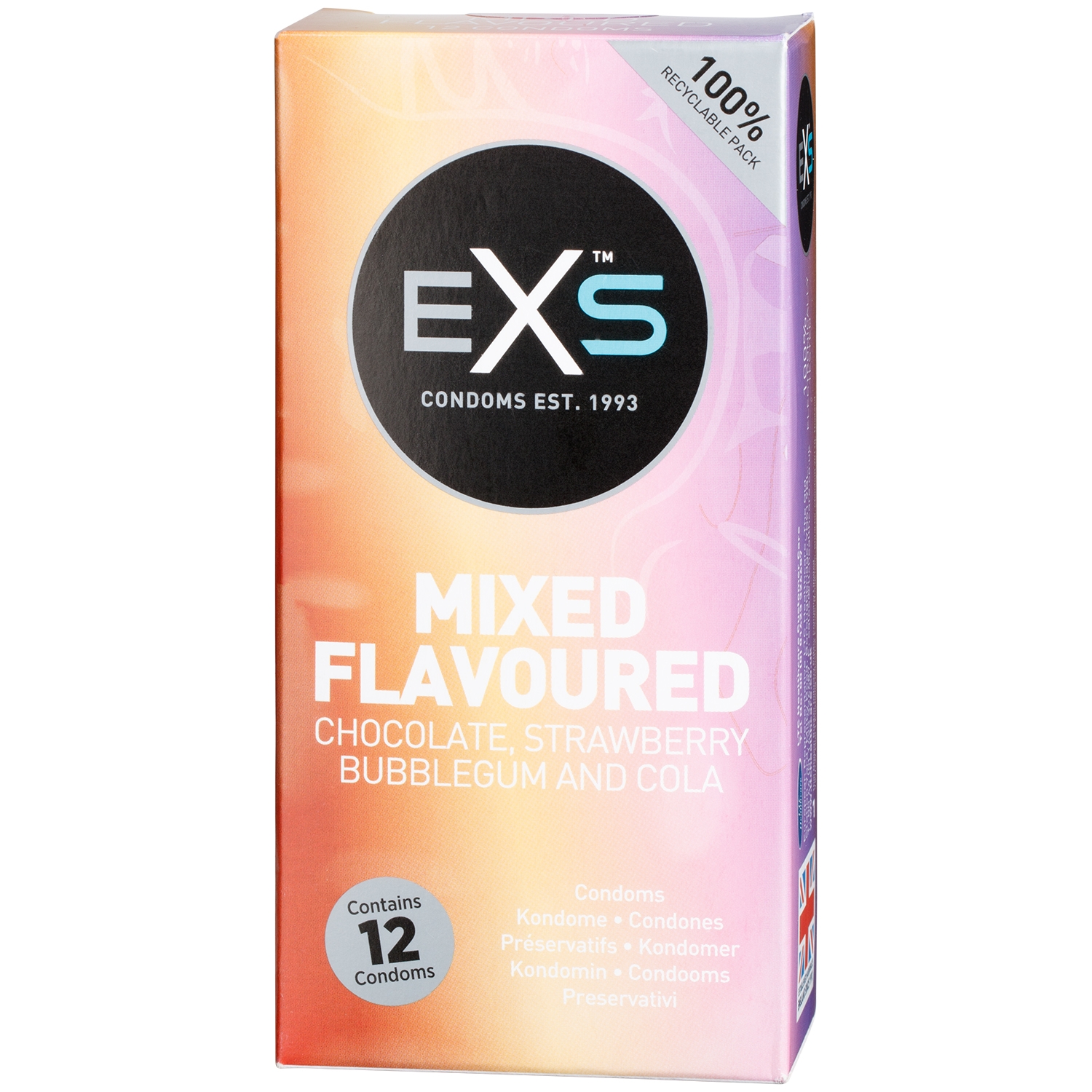 EXS Mixed Kondomer med Smag 12 stk - Klar