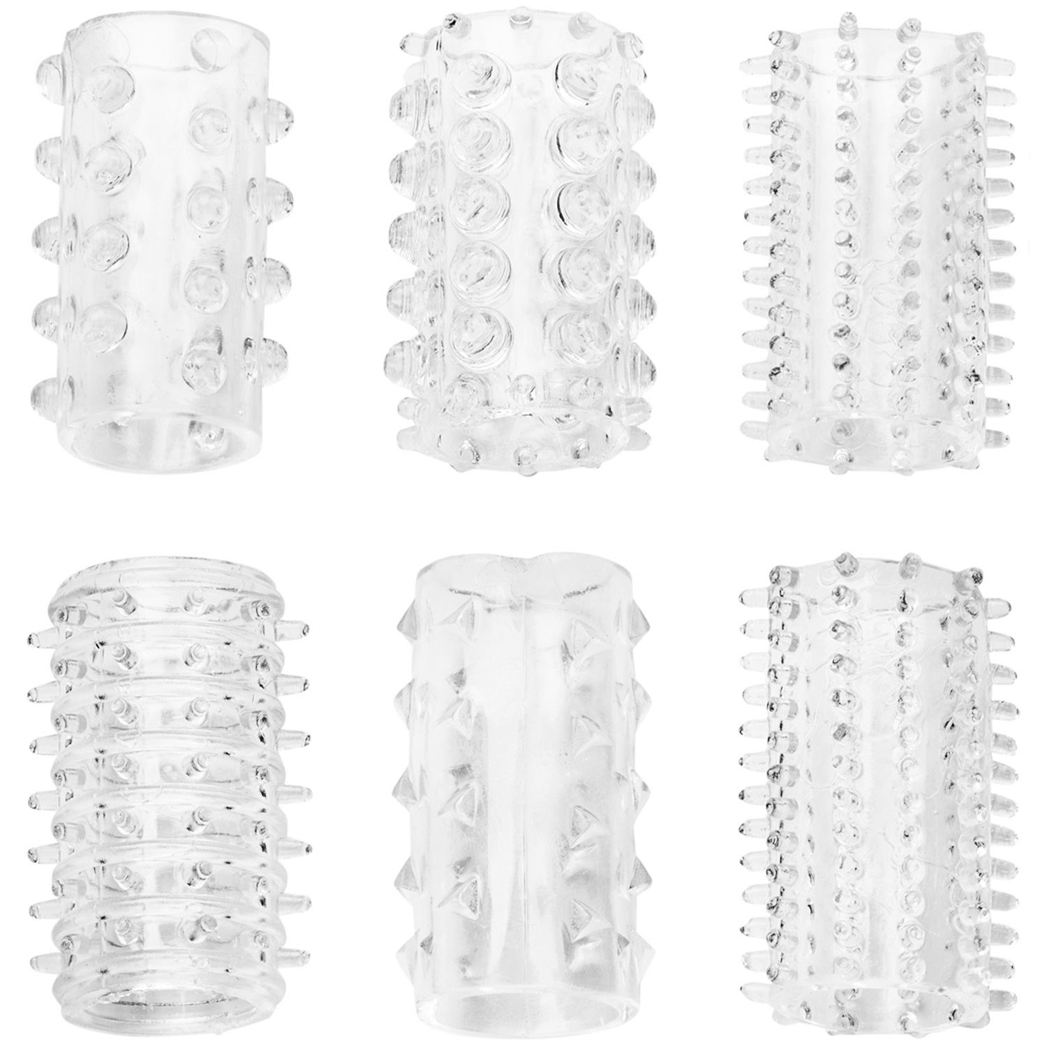 Baseks Stretchy Penis Sleeve Sæt 4,3 cm - Klar
