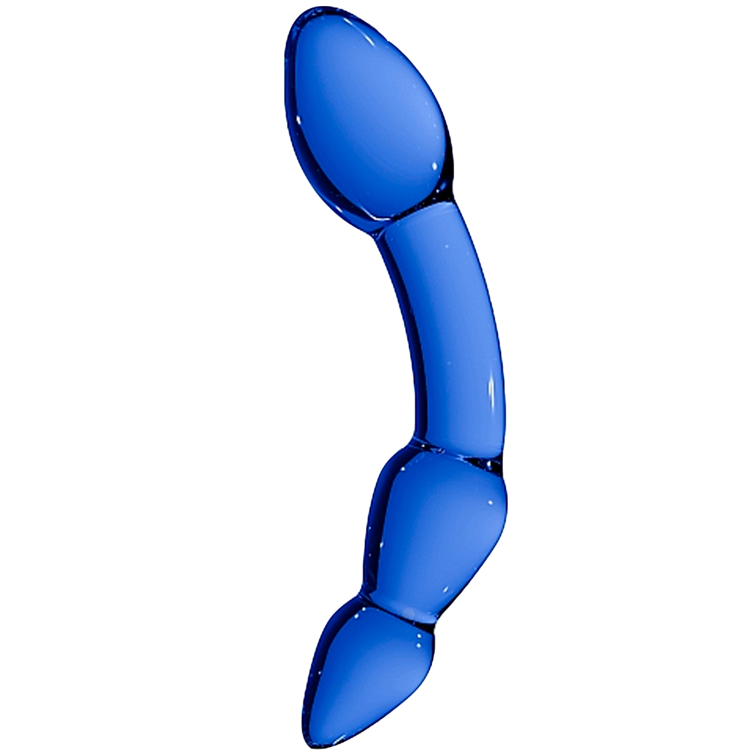 Chrystalino Superior Glas Dildo 18 cm - Blå