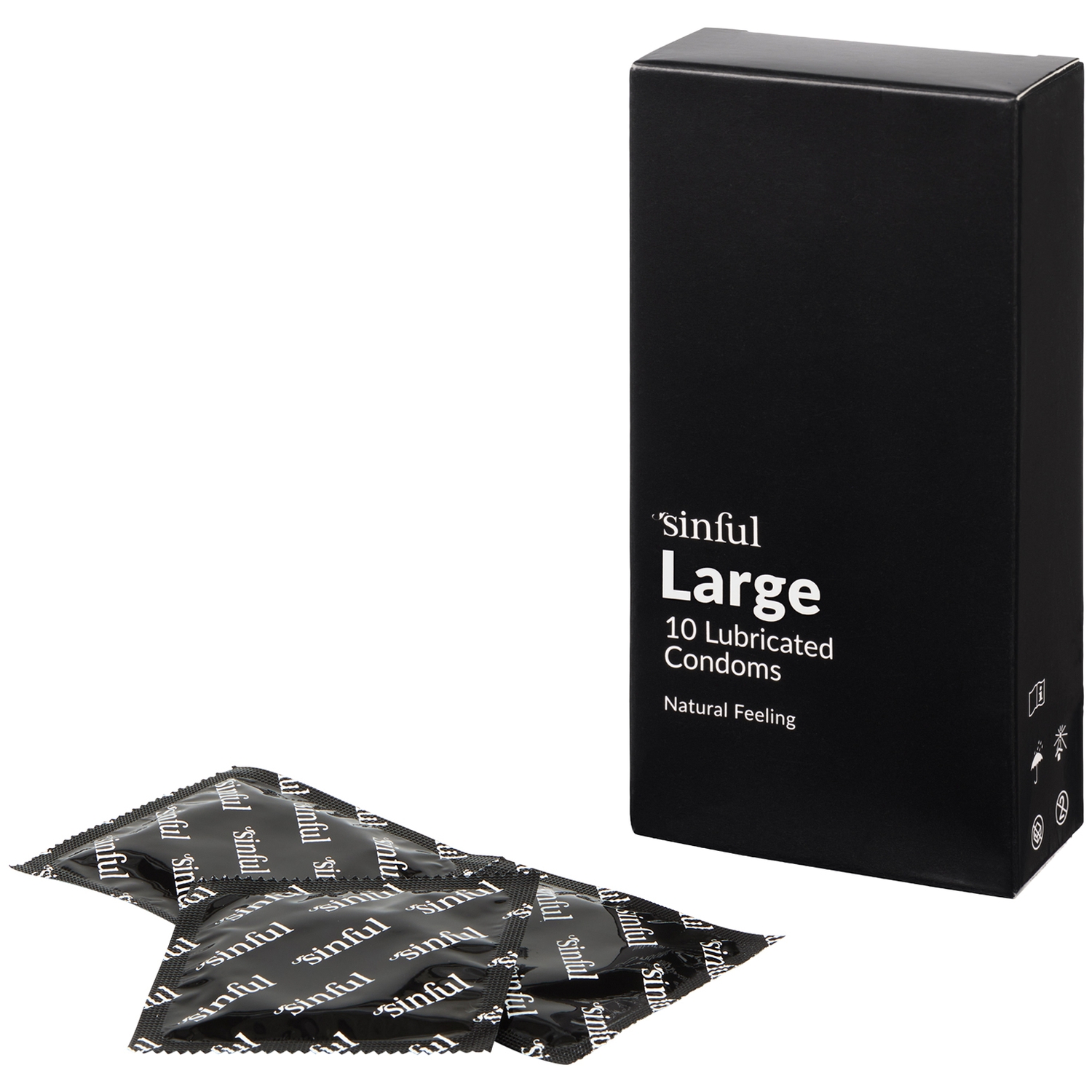 Sinful Large Kondomer 10 stk - Klar