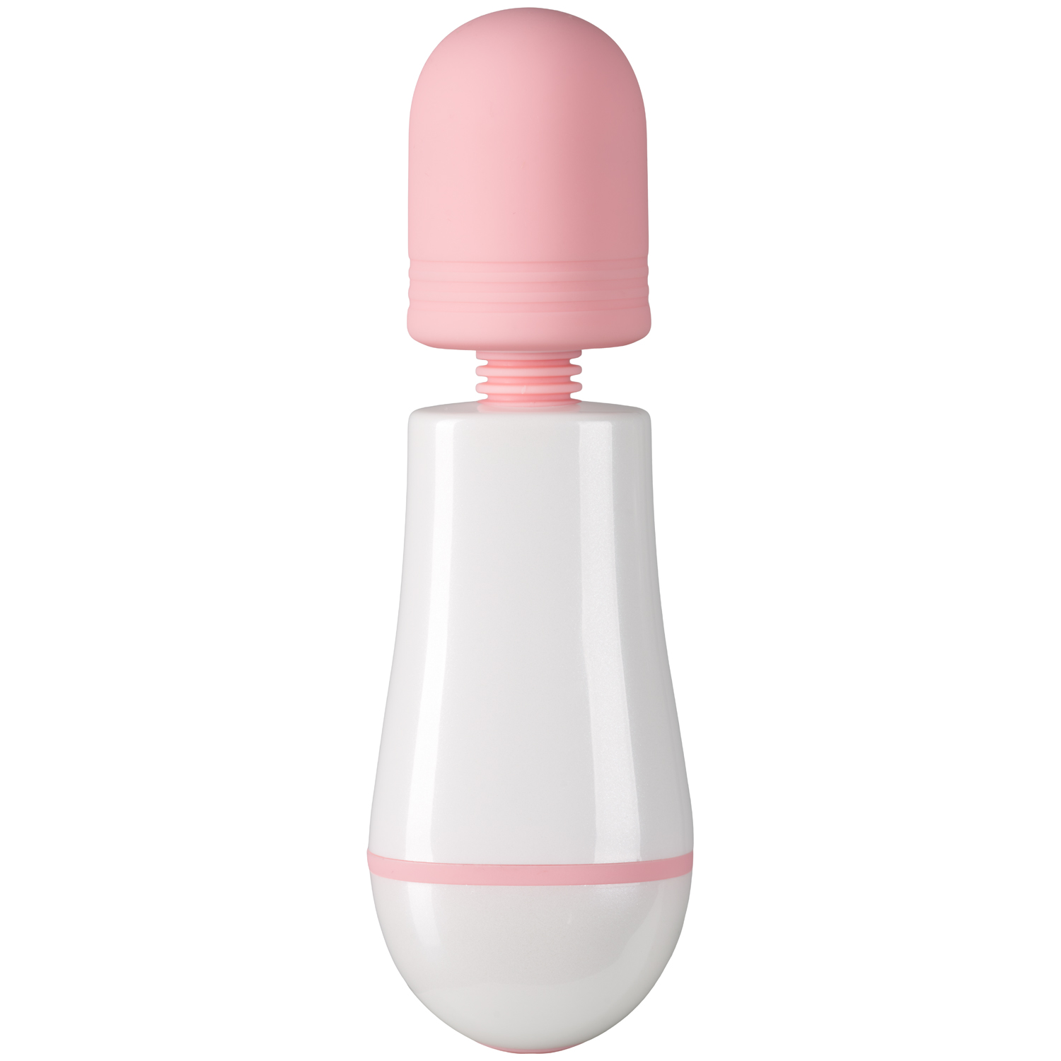 Baseks Genopladelig Pink Mini Magic Wand 13 cm - Hvid