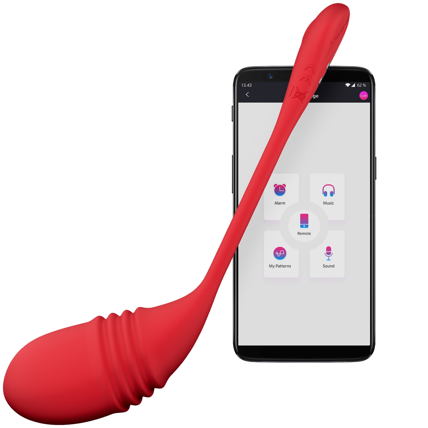 Lovense Vulse Hands-free Stødende Vibrator Æg - Rød
