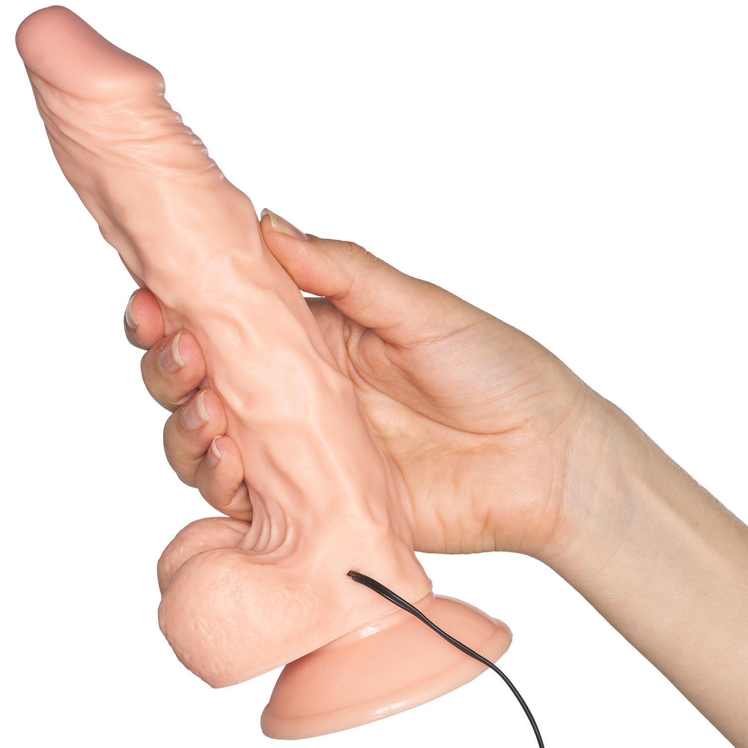 Willie City Fjernbetjent Realistisk Dildo Vibrator 24 cm - Nude