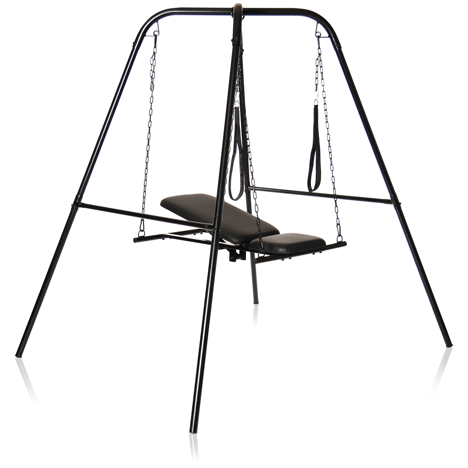 Master Series Throne Justerbar Sexslynge med stativ - Sort