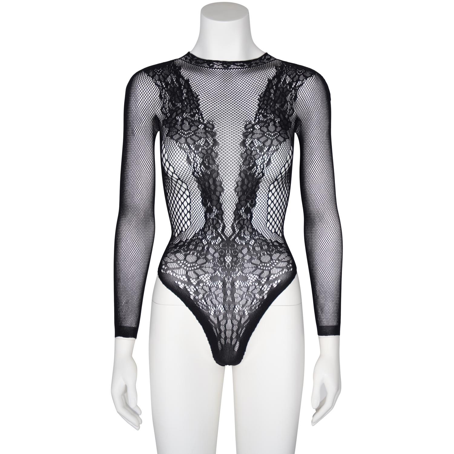 NORTIE Clover Bundløs Bodystocking - Sort - One Size