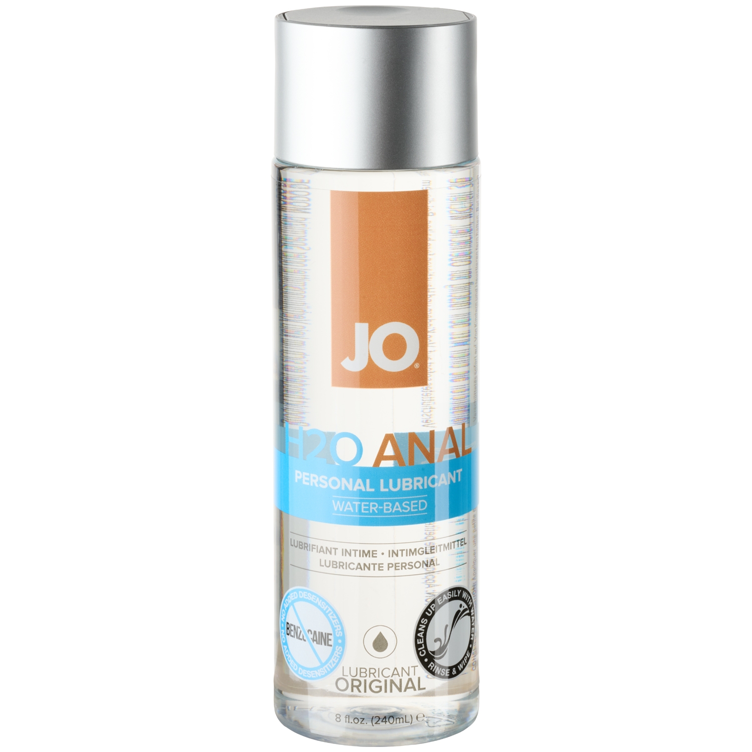 System JO H2O Vandbaseret Anal Glidecreme 240 ml - Klar