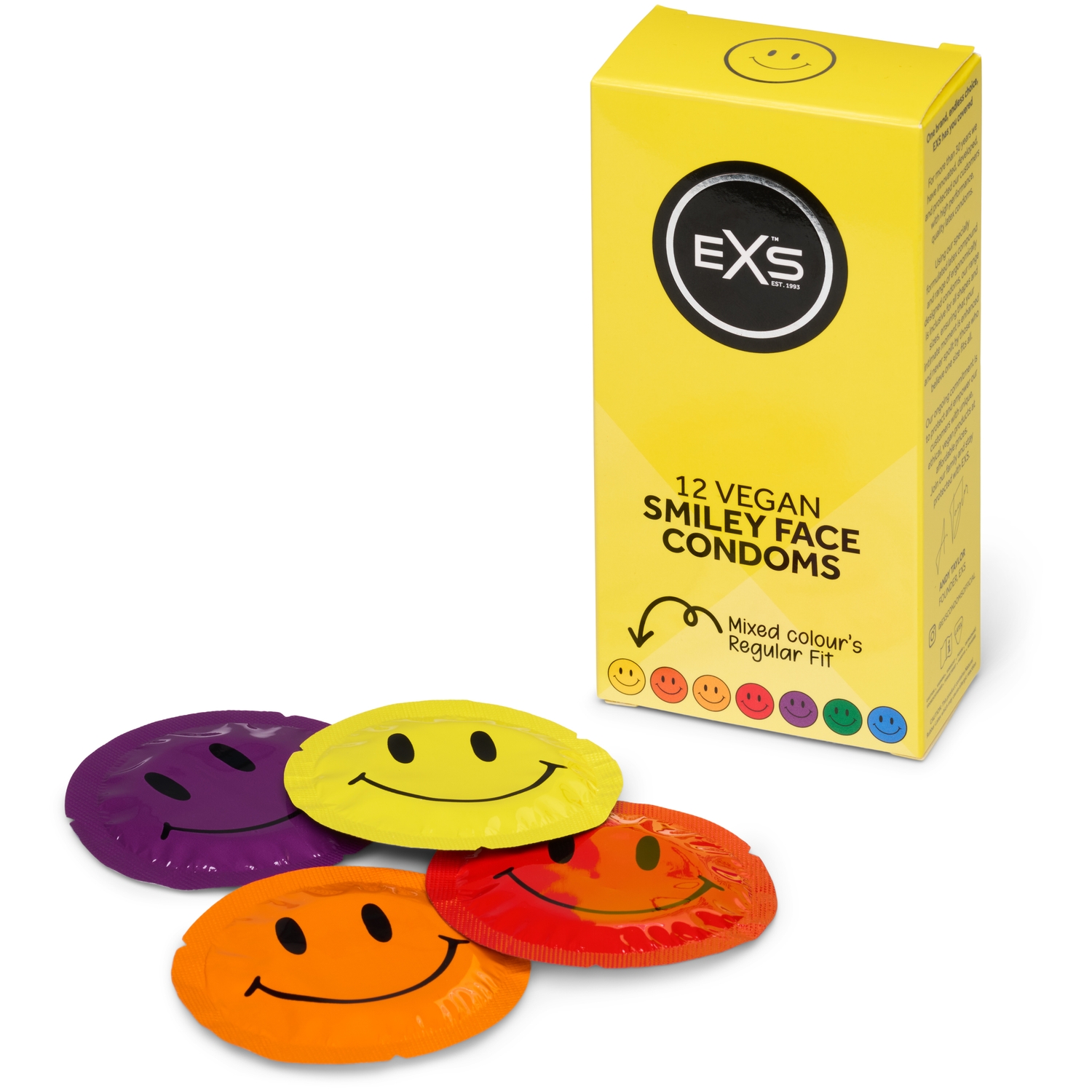 EXS Smiley Face Kondomer 12 stk - Klar