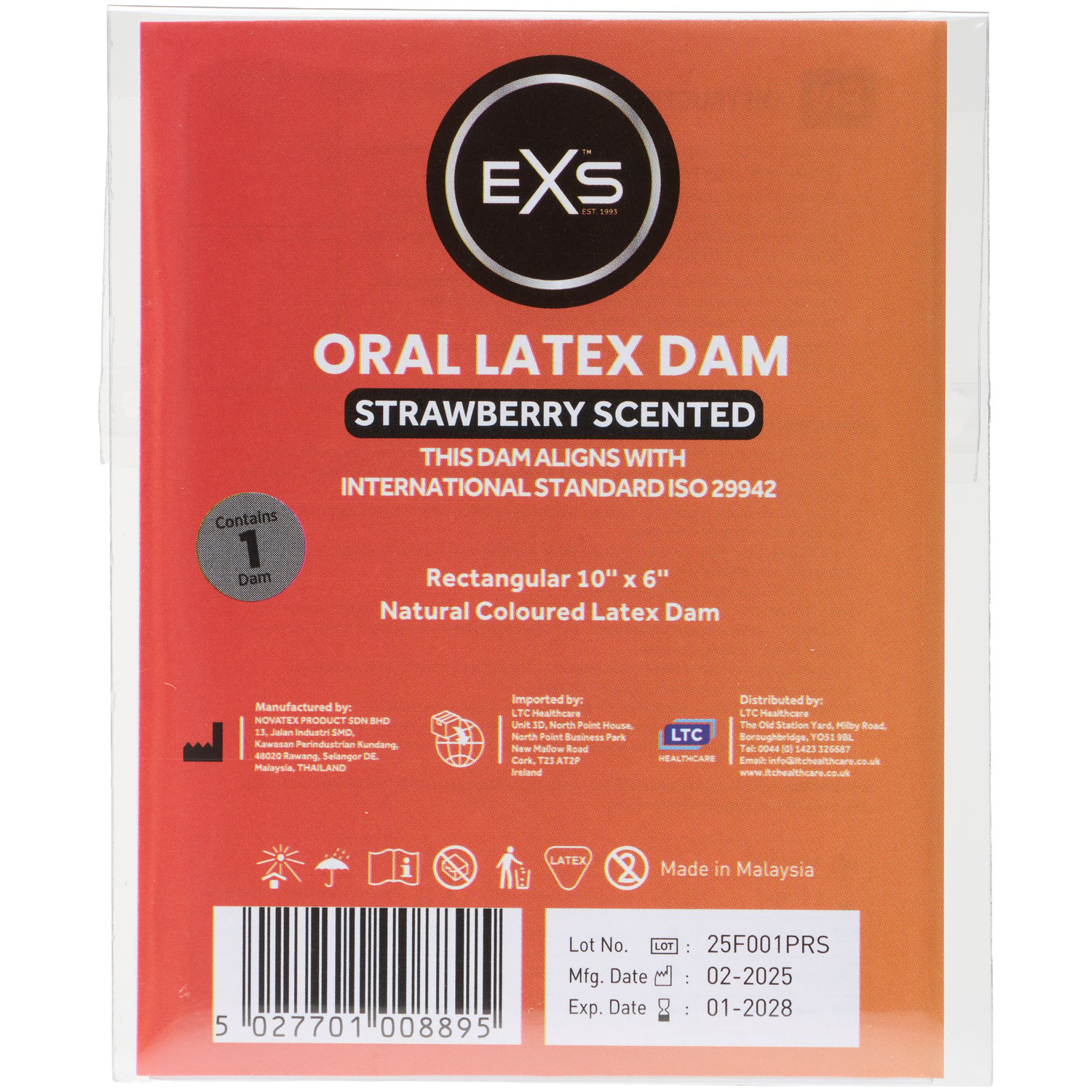 EXS Oral Latex Slikkelap 1 stk - Klar