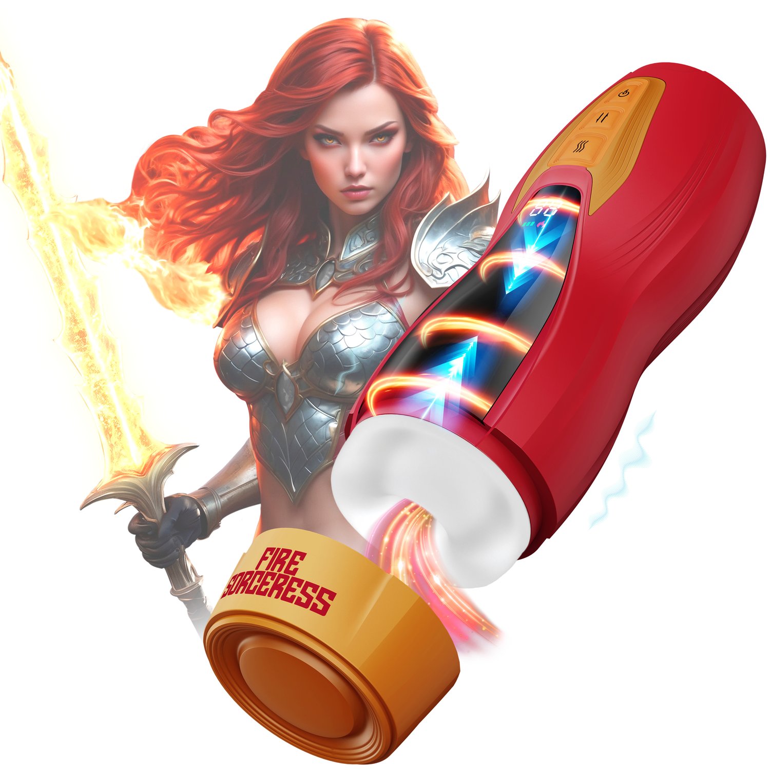 Masturs Solara Fire Sorceress Masturbator - Rød